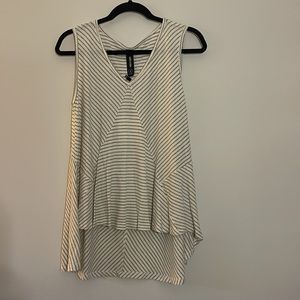 Panelled Tank Grey Stripe